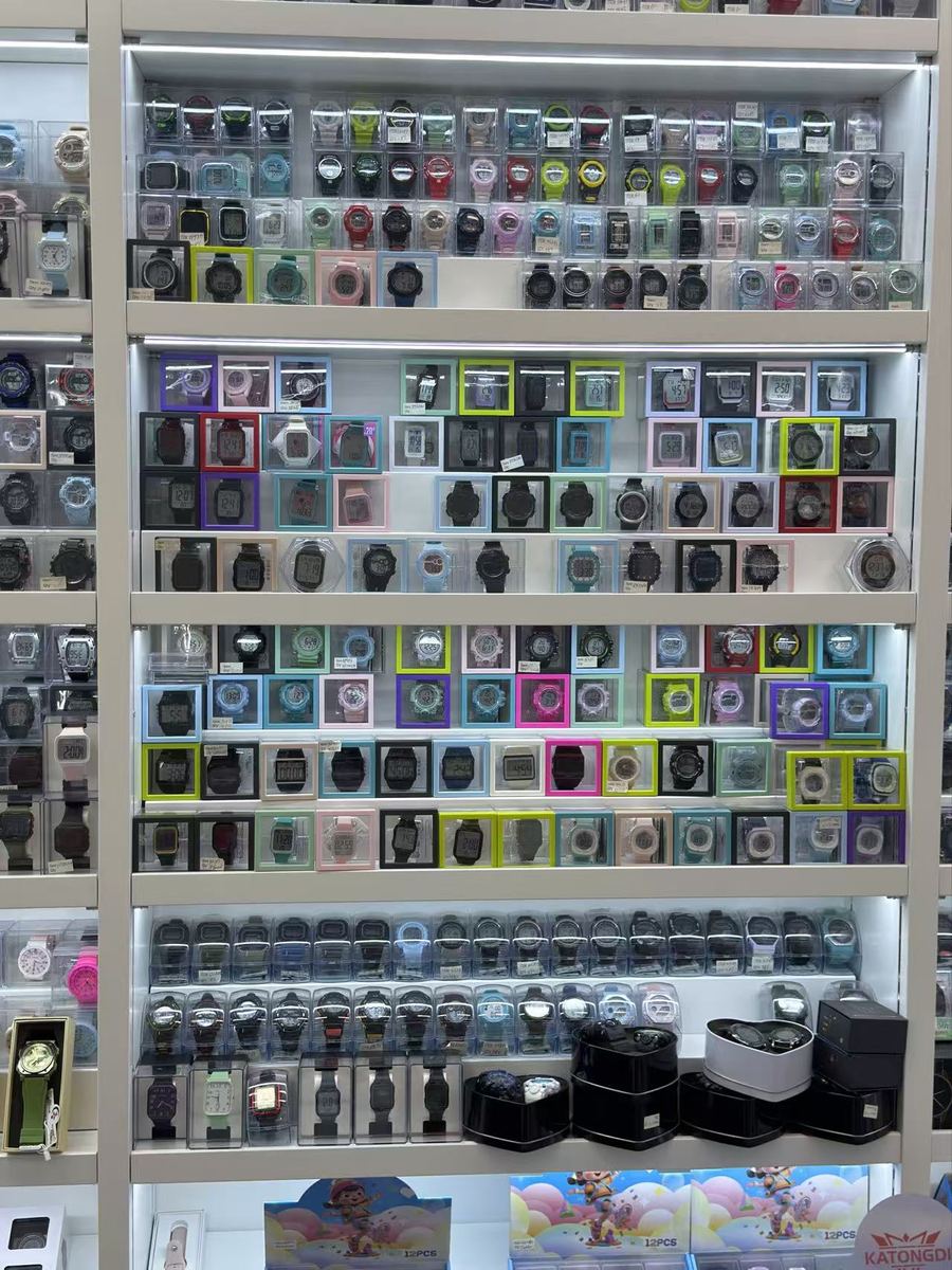 Large watch stock display for wholesale buyers